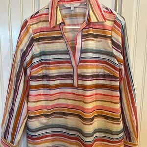 Bundle for $7: foxcroft non-iron cotton blouse in “modern museum of art” (s)